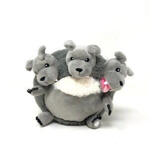 Squishable Mini Cerberus 7" Plush Toy Grey Three Headed Dog Mythical Monster